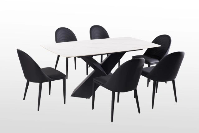 Lenvik 7 Pc Dining Table Set White