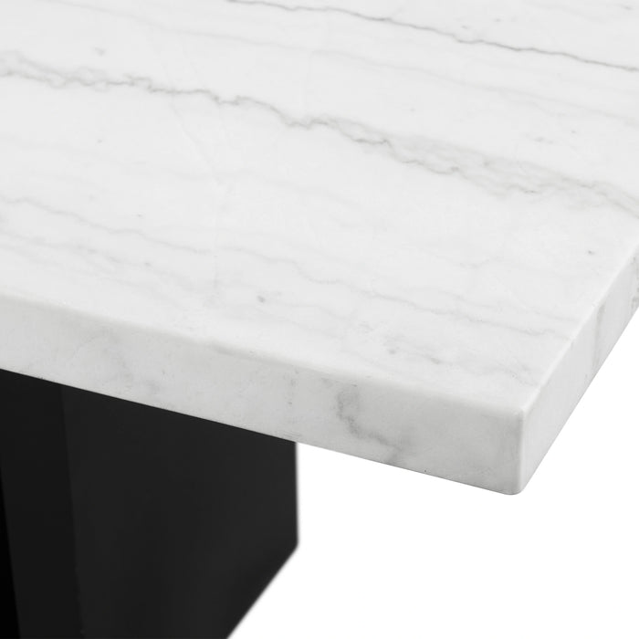 Valentino White 5PC Dining Set-Table & Four Chairs