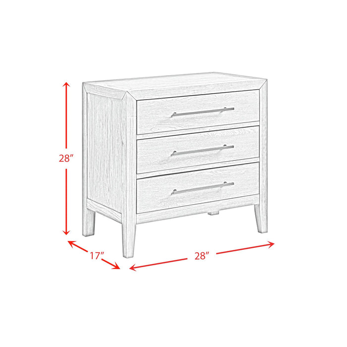 Versailles Contemporary 3-Drawer Nightstand