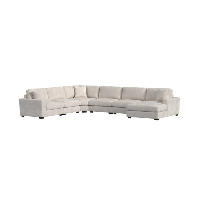Arizona Modular Sectional Set with RHF Chaise in Steno Beige