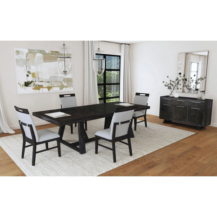 Transcend Dining Set in Charcoal