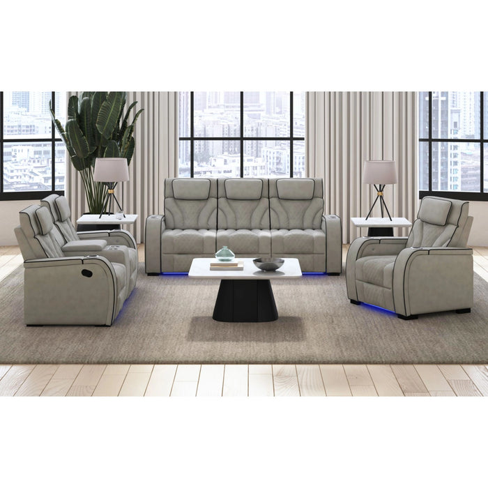 Blitz Motion Loveseat with Console, and LED