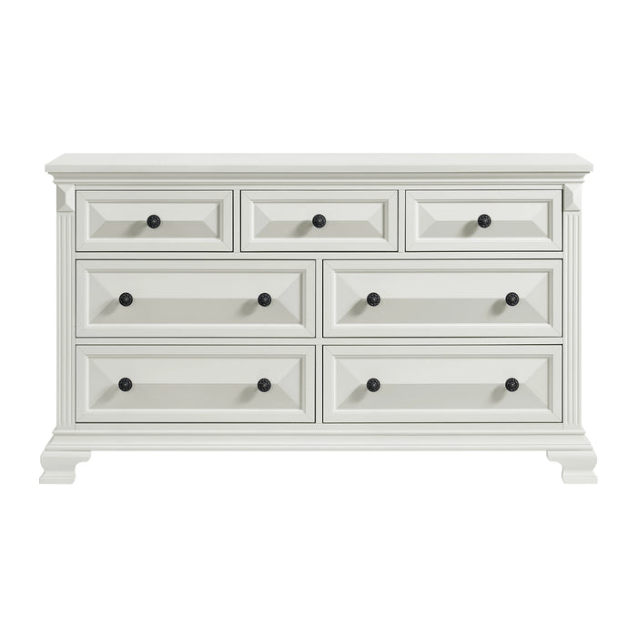 Bridgestone 7-Drawer Dresser in Antique White