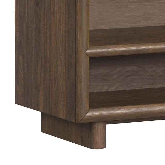 Brisbane 2PC Occasional Table Set in Brown-Coffee Table & End Table