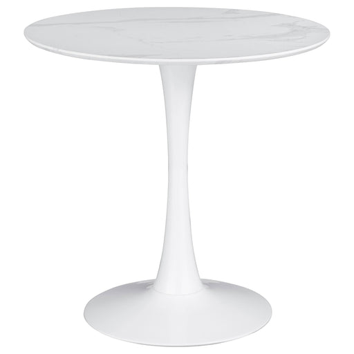 Arkell 30-inch Round Pedestal Dining Table White image