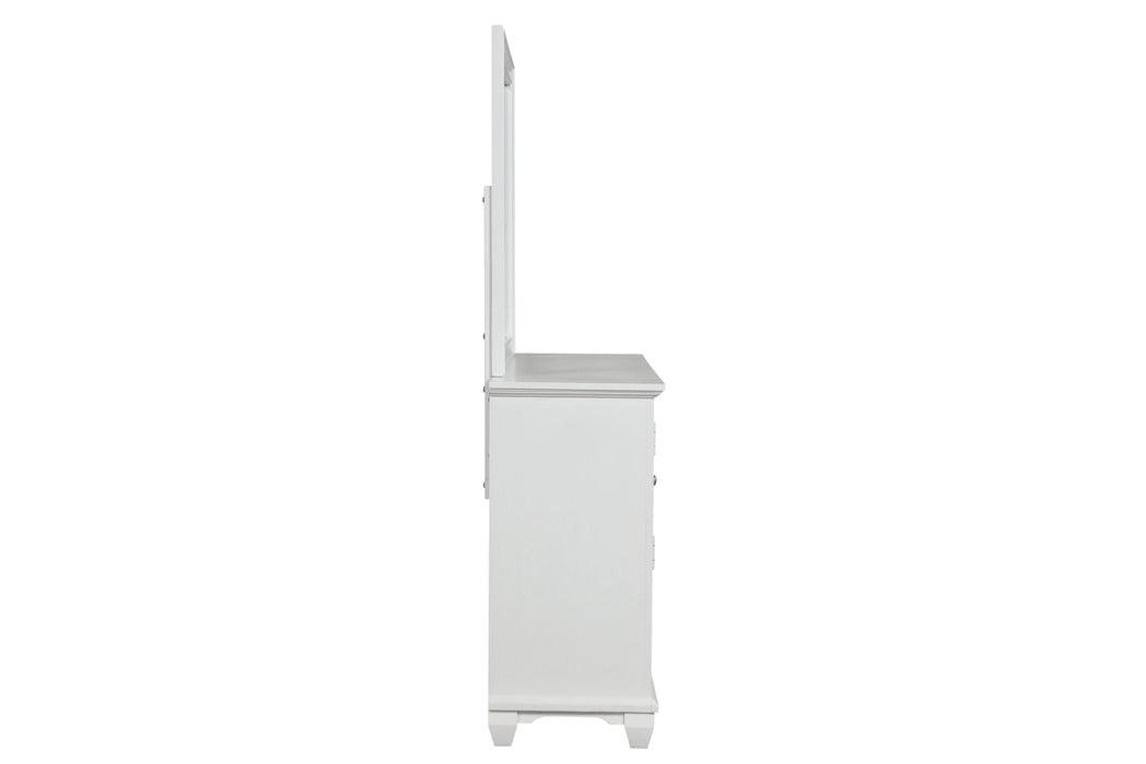 Jamestown Landscape Mirror- White