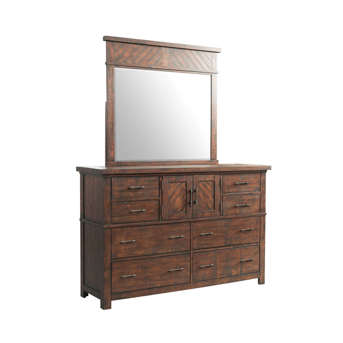 Jax Platform Storage Bedroom Set in Cherry