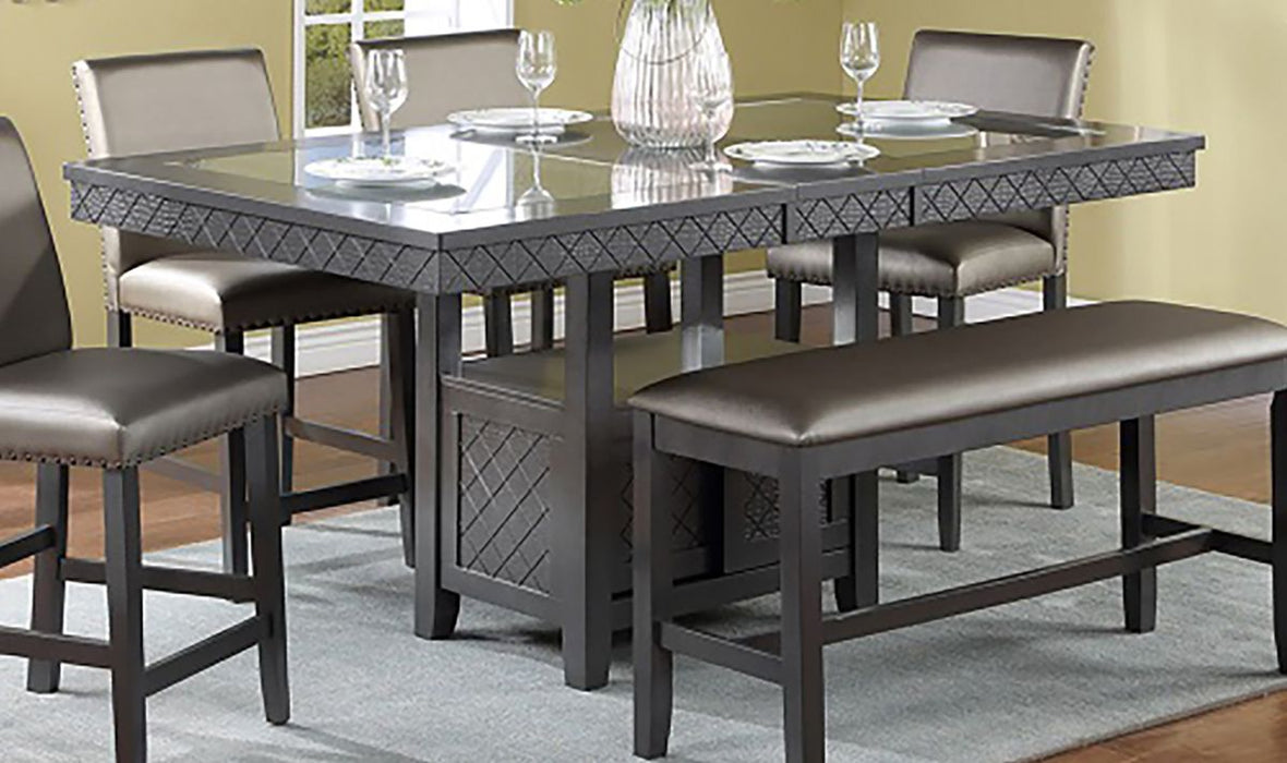 Crown Mark Furniture Bankston Counter Height Table in Brown image