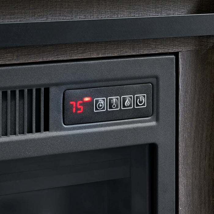 Macau Console with 23"" Fireplace Insert in Grey