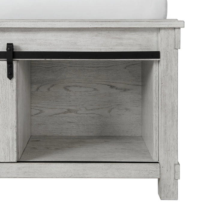 Scott Platform Storage Bedroom Set White Finish