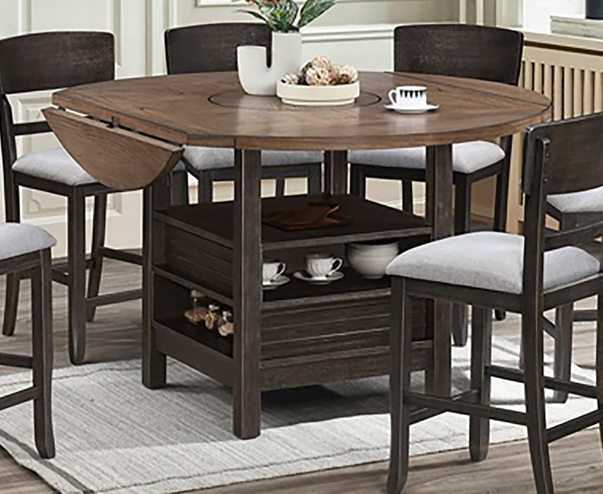Crown Mark Furniture Oakly Counter Height Table in Brown image