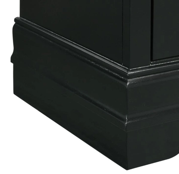 Elements International Louis Philippe Nightstand in Black