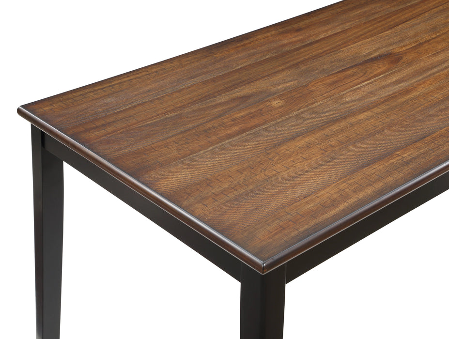 Potomac 60" Rectangle Dining Table & 4 Chairs-Brown/Black