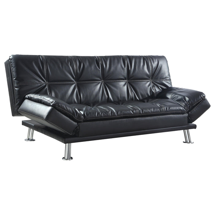 Dilleston Tufted Back Upholstered Sofa Bed Black image