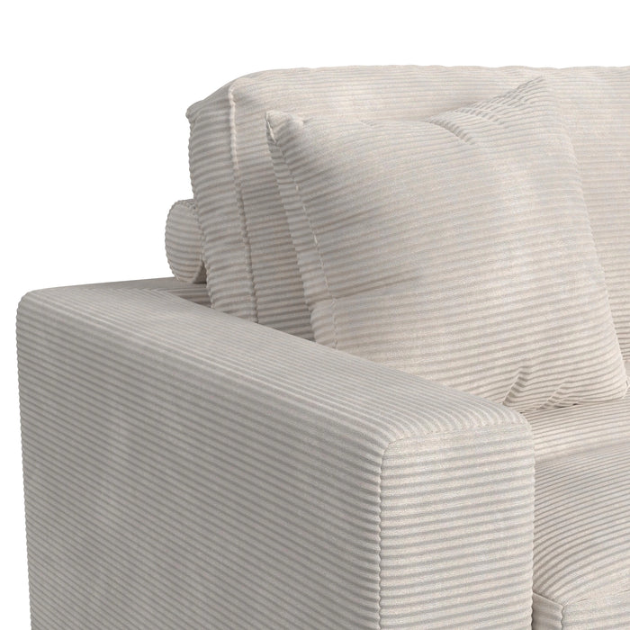 Arizona Modular Armchair/Chaise with 1 Pillow 20" in Steno Beige