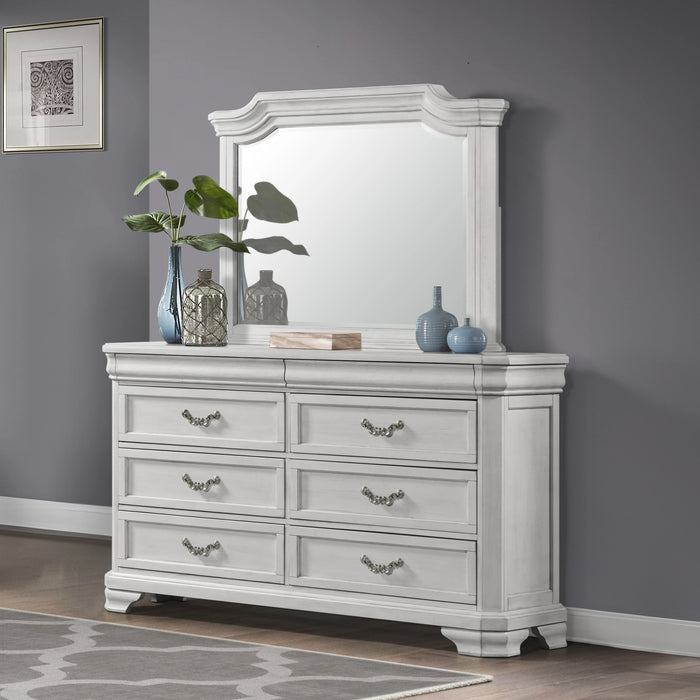 Lyndhurst Landscape Mirror- Vintage White