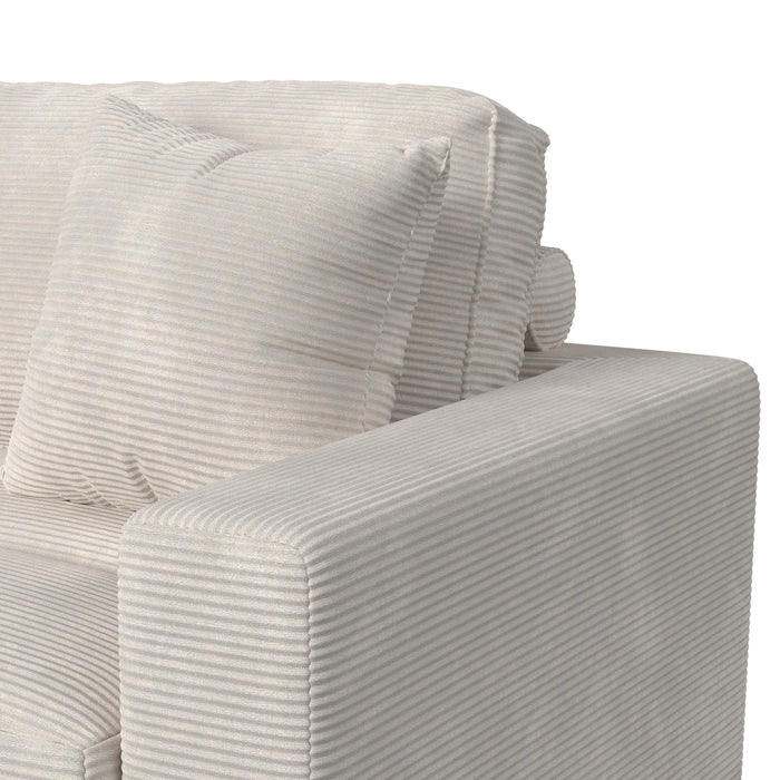 Arizona Modular Armchair/Chaise with 1 Pillow 20" in Steno Beige