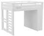 Elements International Cali Kids Twin Basic Loft Bed with Desk in White image