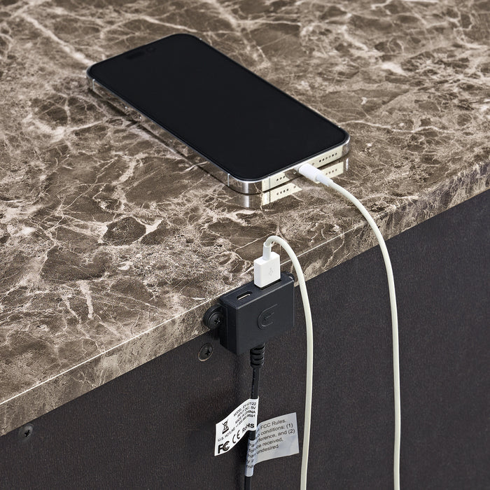 Cadenza Nightstand with USB-C in Brown