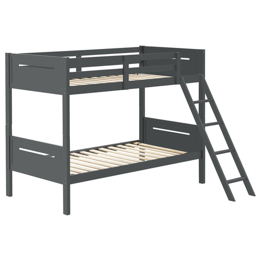 Littleton Twin Over Twin Bunk Bed Grey image