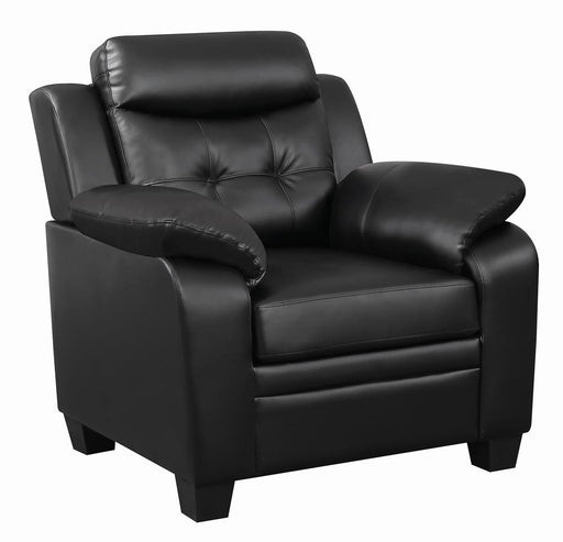 Finley Tufted Upholstered Chair Black image