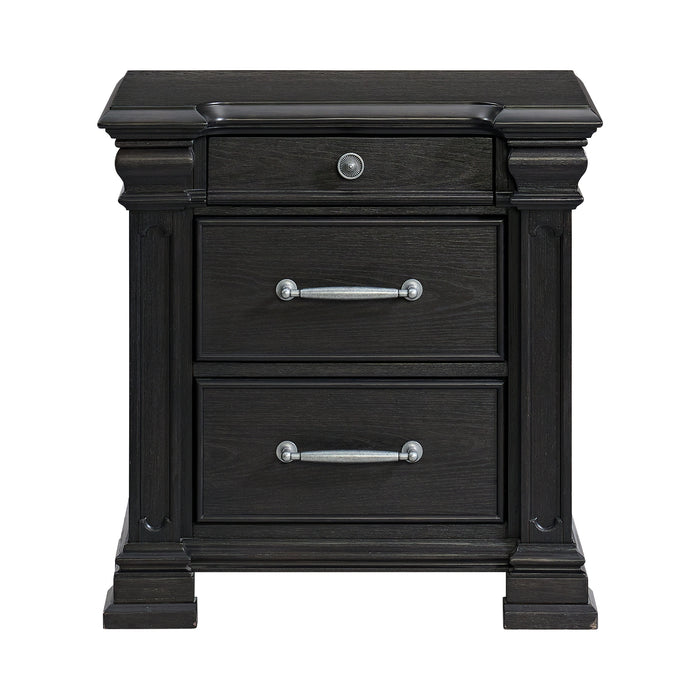 Kings Court 3-Drawer Nightstand (Sliding Top)