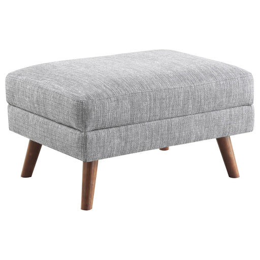 Churchill Ottoman with Tapered Legs Grey image