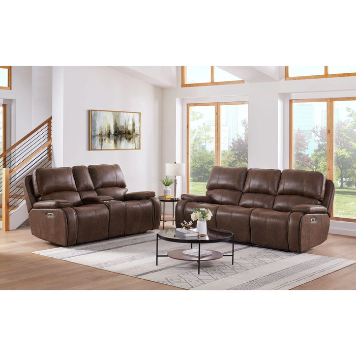 Atlantis Living Room Set in Heritage Brown