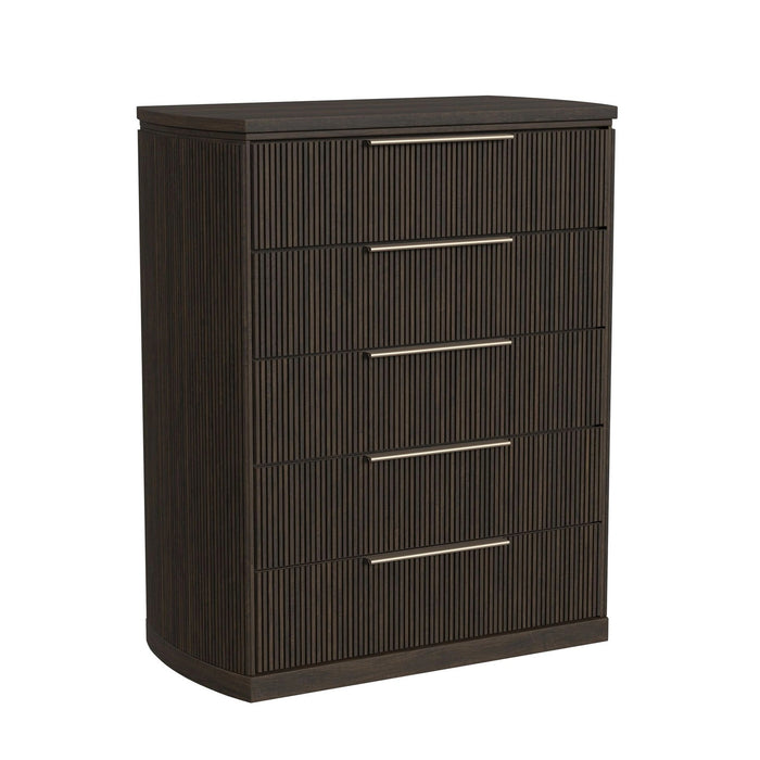Sylvie Wall Bed Bedroom Set in Dark Brown