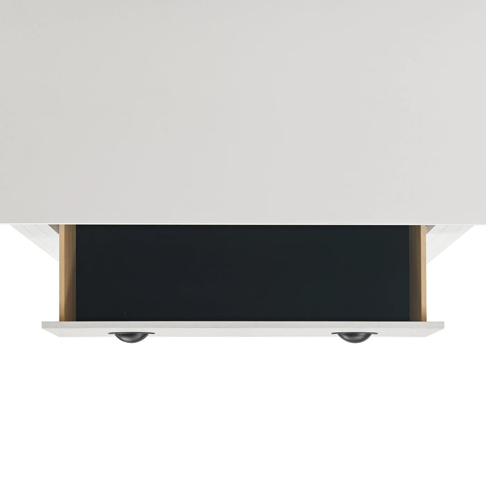 Kona Bedroom Set with 2 Nightstands in White