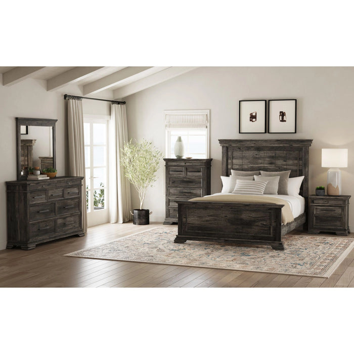 Park Ridge Panel Bed in Charcoal