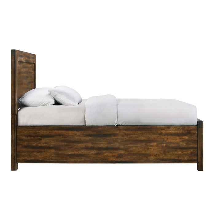 Elements International Warner Twin Storage Bed in Chesnut
