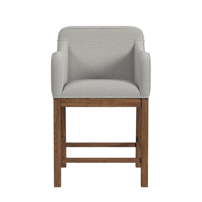 Glinda UPH Chair with Light Grey Fabric in Brown (2 Per Carton)