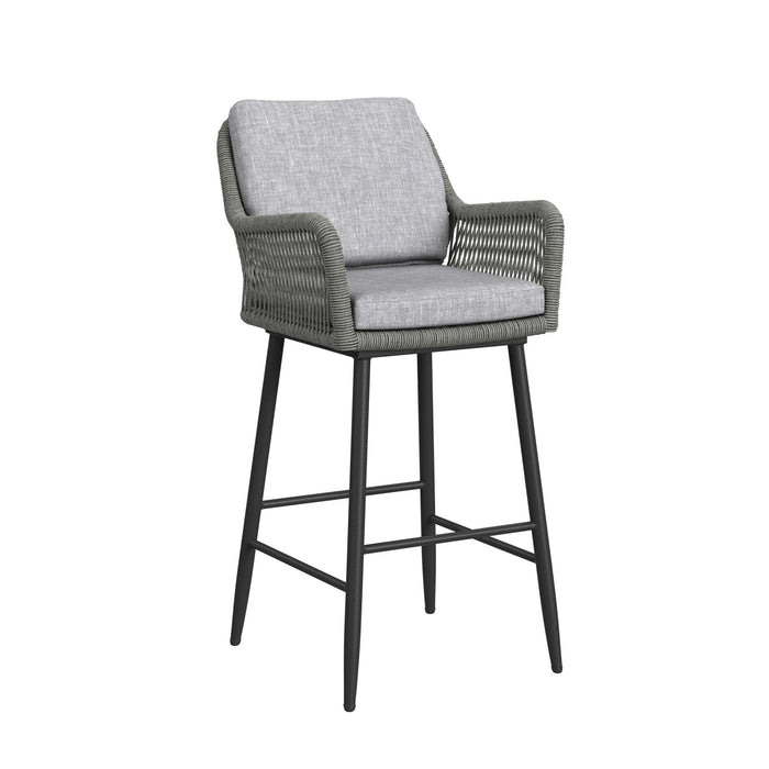 Bayhill Barstool with Grey Fabric in Black (2 Per Carton)