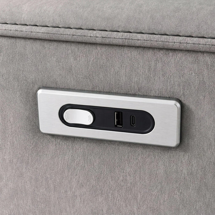 Jackpot P1 Sofa with Heat Massage in Explore Light Grey