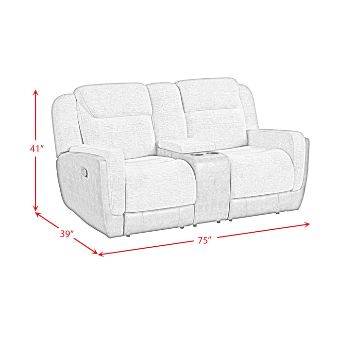 Hornet Motion Glider Loveseat with Console