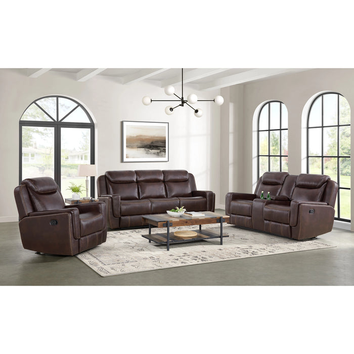 Panther Living Room Set in Neono Brown