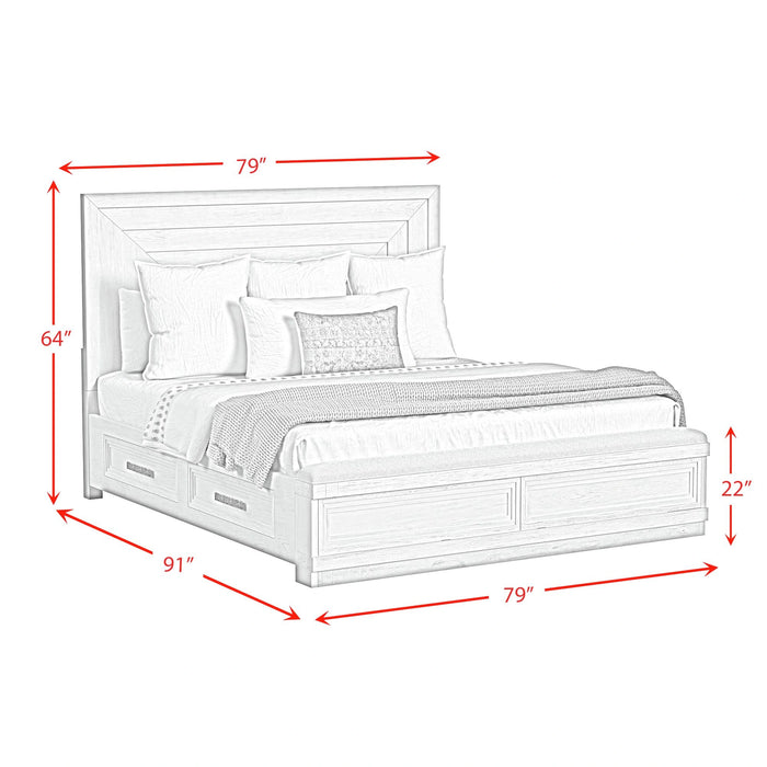 Avalanche Storage Bed in Antique White