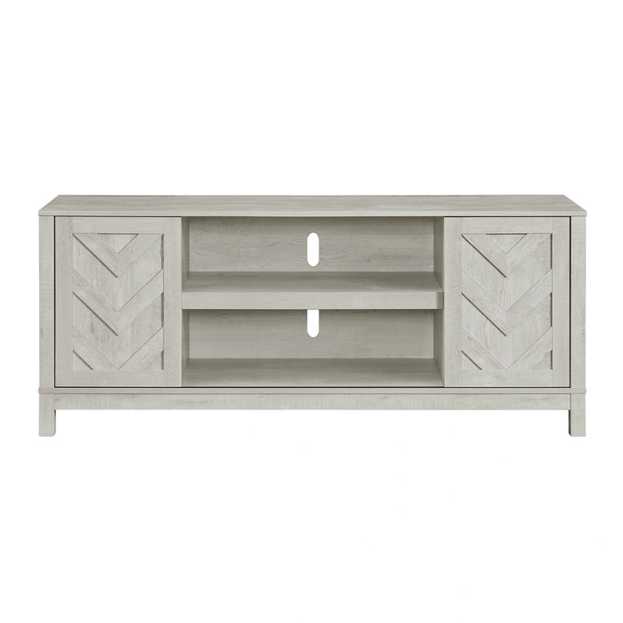 Eleanor 70"" TV Stand with Sliding Door in White