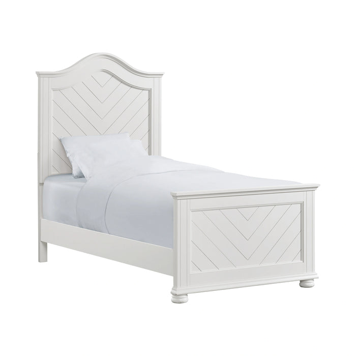 Kona Panel Bed in White