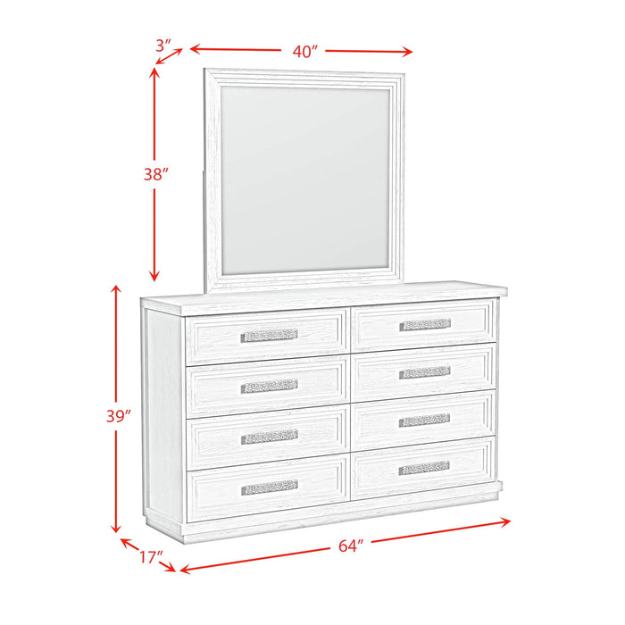 Avalanche Storage Bedroom Set in Antique White