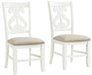 Elements International Stone Dining Chair (Set of 2) in White image