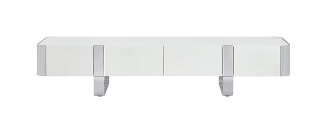 Larvik TV Stand White w/ Silver Frame
