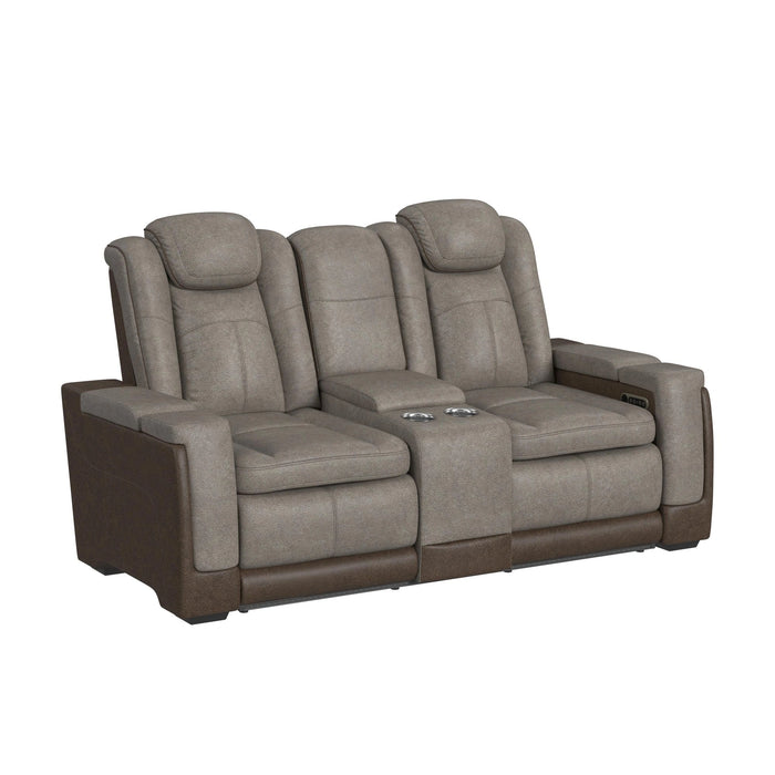 Lantana Power Motion Loveseat with Power Headrest, Led, and Console