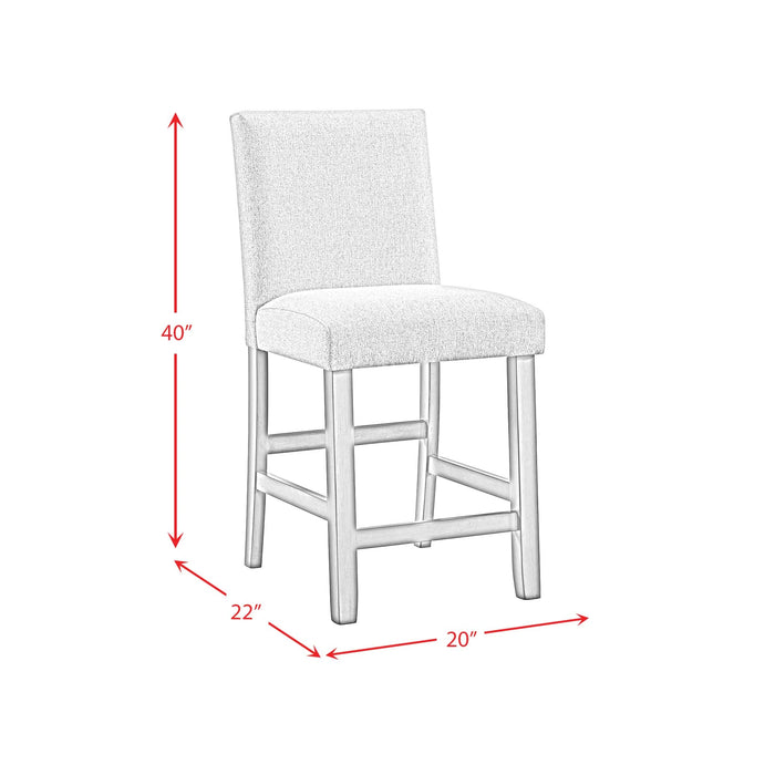 Seneca Counter Side Chair with Grey Fabric (2 Per Carton)