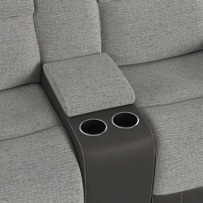 Hornet 3PC Sectional Set with Console and 2 Recliners
