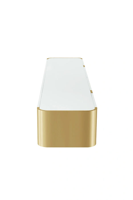 Larvik TV Stand White w/ Gold Frame