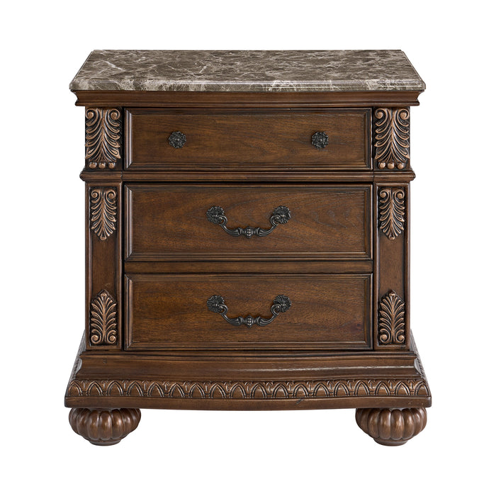 Cadenza Nightstand with USB-C in Brown