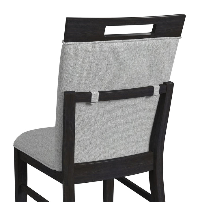 Transcend Side Chair with Light Grey Fabric in Charcoal (2 Per Carton)