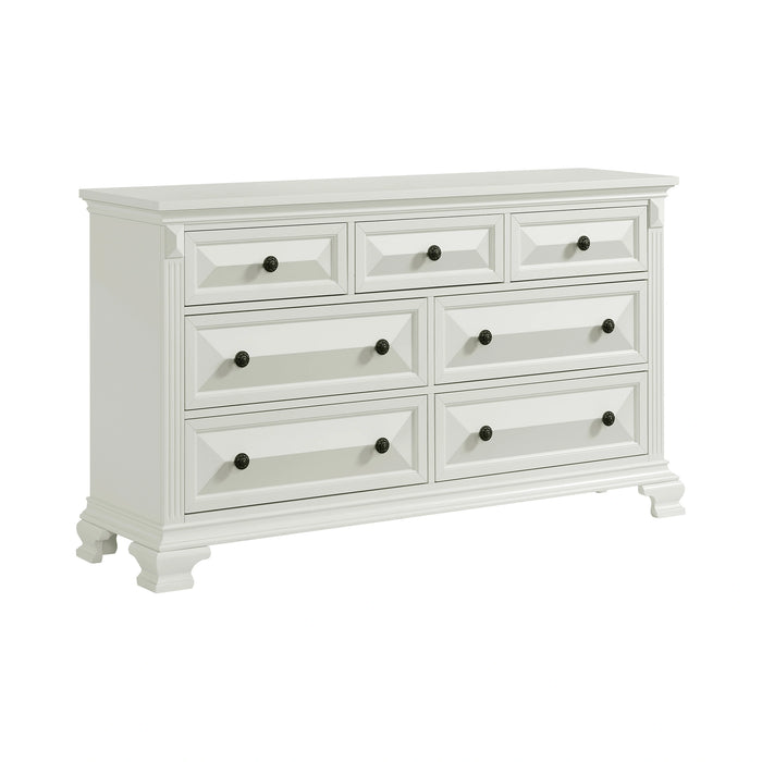 Bridgestone 7-Drawer Dresser in Antique White